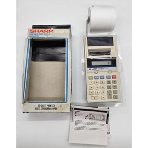 Vintage Sharp EL-1611 C Hand Held Print Display Calculator 10-Digit Printer‎